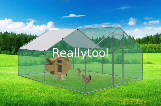 Outdoor Farm Electroplated 4mx3m Chicken Run Kennel