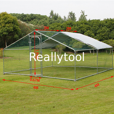 Outdoor Farm Electroplated 4mx3m Chicken Run Kennel