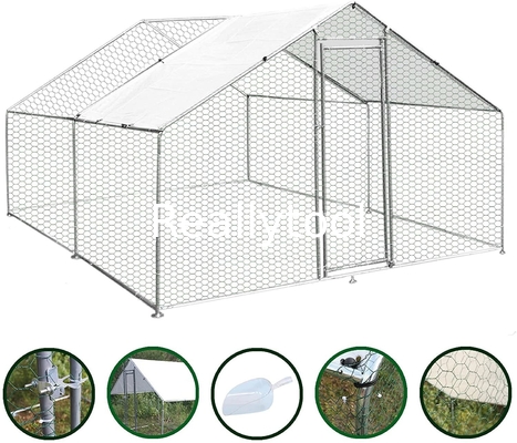 Outdoor Farm Electroplated 4mx3m Chicken Run Kennel