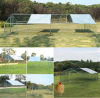 Rust Resistant Galvanized Steel Big Size 8x3m Chicken Run Kennel Outdoor Chicken Cage with Cover