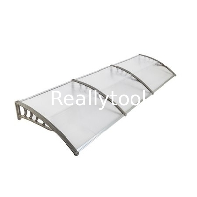M series Door Canopy awning for door and window 200x80 cm dark gray Patio cover shelter with black support