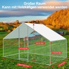 Chicken Run Kennel 2m x 3m Walk In Chicken Cage Coop For Rabbit Hen Cage Pen with PE cover