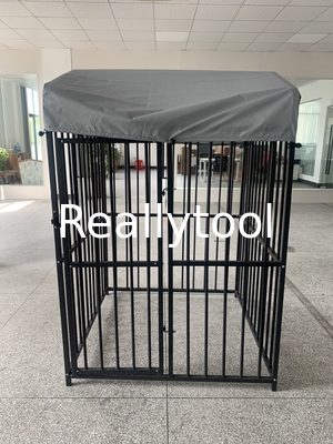 Outdoor Dog Kennel Heavy Duty Metal Frame Fence Dog Cage Outside Pen Playpen Dog Run House with Roof
