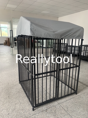 Outdoor Dog Kennel Heavy Duty Metal Frame Fence Dog Cage Outside Pen Playpen Dog Run House with Roof