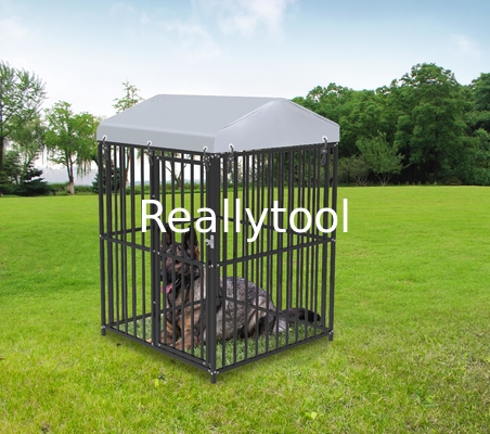 Hundezwinger-im Freien Hochleistungsmetallrahmen-Zaun Dog Cage Outside Pen Playpen Dog Run House mit Dach
