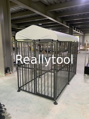 Hundezwinger-Stahl im Freien pulverisieren überzogenen Hundekäfig mit Watrerproof-Abdeckungs-sicherem Verschluss für Hinterhof 10' x 5' x 6'