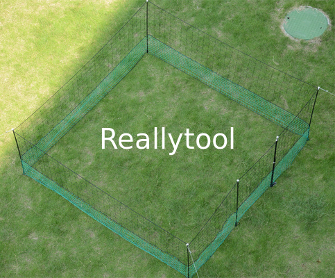 24 M Chicken Net Fence Kit With Gate Double Pointed gibt im Grün mit Glasfiberstab bekannt